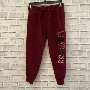 Youth unisex sized Ecko Unltd Est 1972 maroon logo joggers size 8